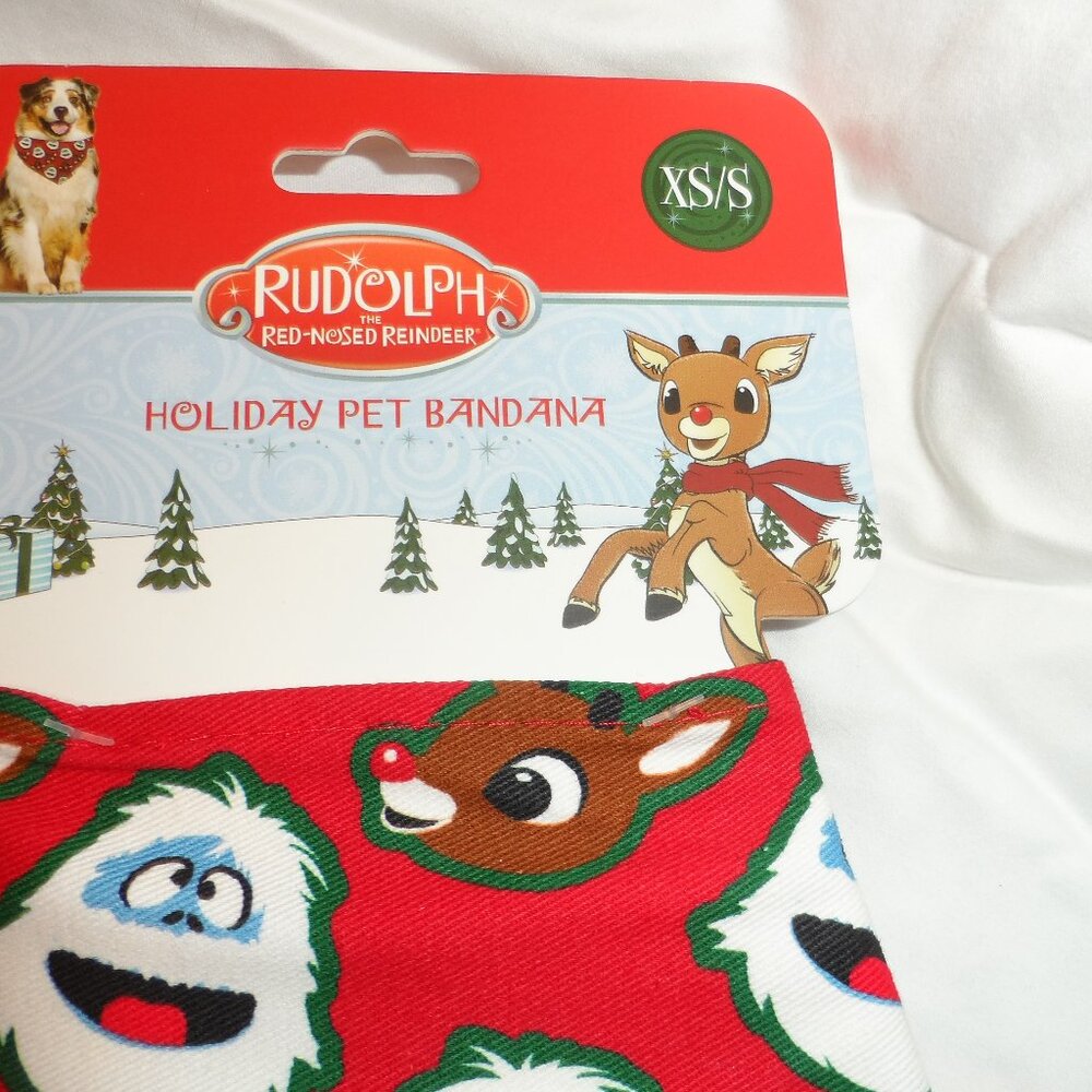 Rudolph/Bumble-- Holiday Pet Bandana-XS/Small-- New in Package